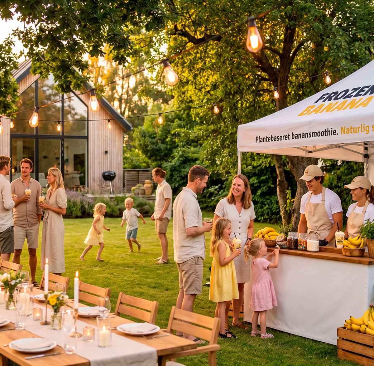 Frozen Banana-boden til et privat havearrangement